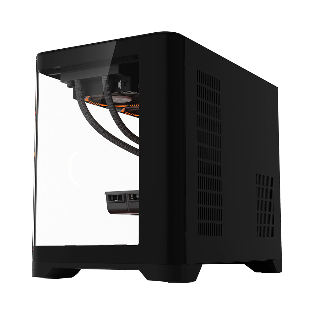 1st player Casing Uview UV6 ARGB Mid-Tower Fish Tank Black 3 Pre Installed Fan 1st player Casing Uview UV6 ARGB Mid-Tower Fish Tank Black 3 Pre Installed Fan